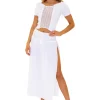 Teagan' Crochet Cut Out Top White