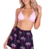 Tequila Sunrise' Print Shorts Black
