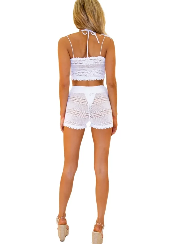 Tia' Crochet Tube Top White