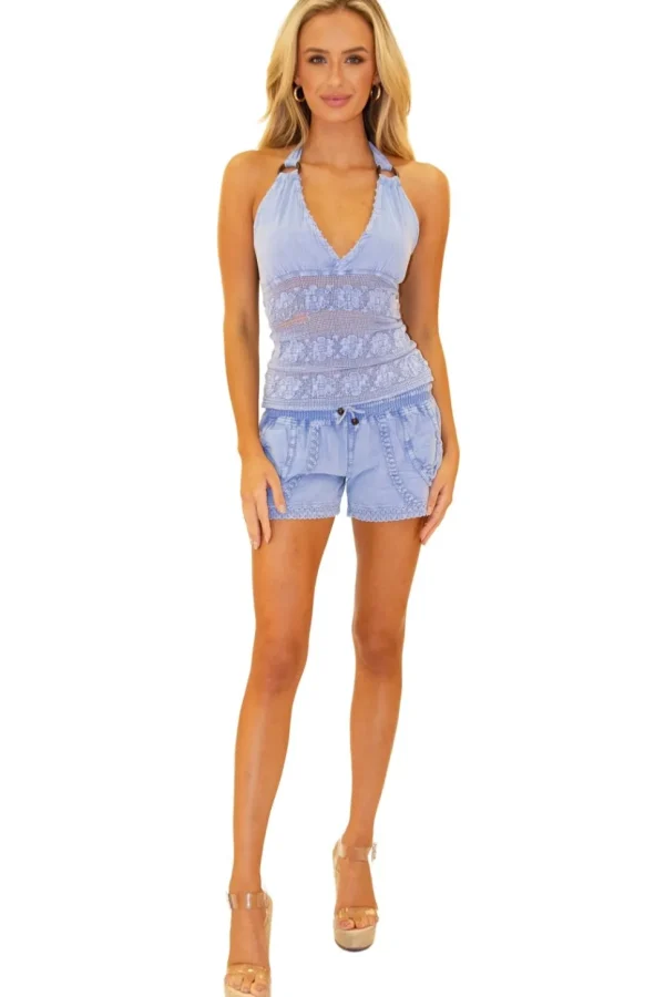 Violet' Mesh Halter Top